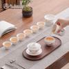 Nanshan Mr. Chinese Ceramic Gaiwan Tea Set - Endless Fishing 10-Piece