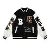 2023 Women's Retro Embroidered Baseball Jacket - American Style, Cotton, Loose Fit for Spring & Autumn
