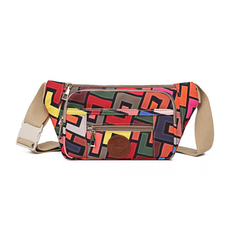 Modische Hüfttasche, Reißverschluss, geeignet für Outdoor-Aktivitäten, Crossbody-Sporttasche, lässige Umhängetasche, mehrschichtig c