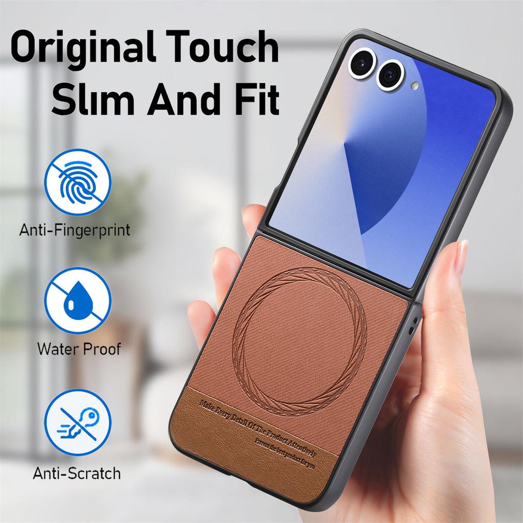 Comfortable Leather Folding Magnetic Case for Samsung Galaxy Z Flip7 5G Flip 7 6 Flip6 Flip4 Flip 5 4 3 Flip3 Accessories
