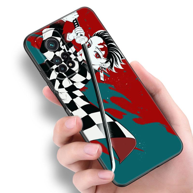 Anime Demon Slayer Phone Case For Xiaomi Mi A2 8 9 SE Note 10 10T 11 12 Lite 9T 11T 12S 12T Pro A3 6X 12X Soft TPU Black Cover