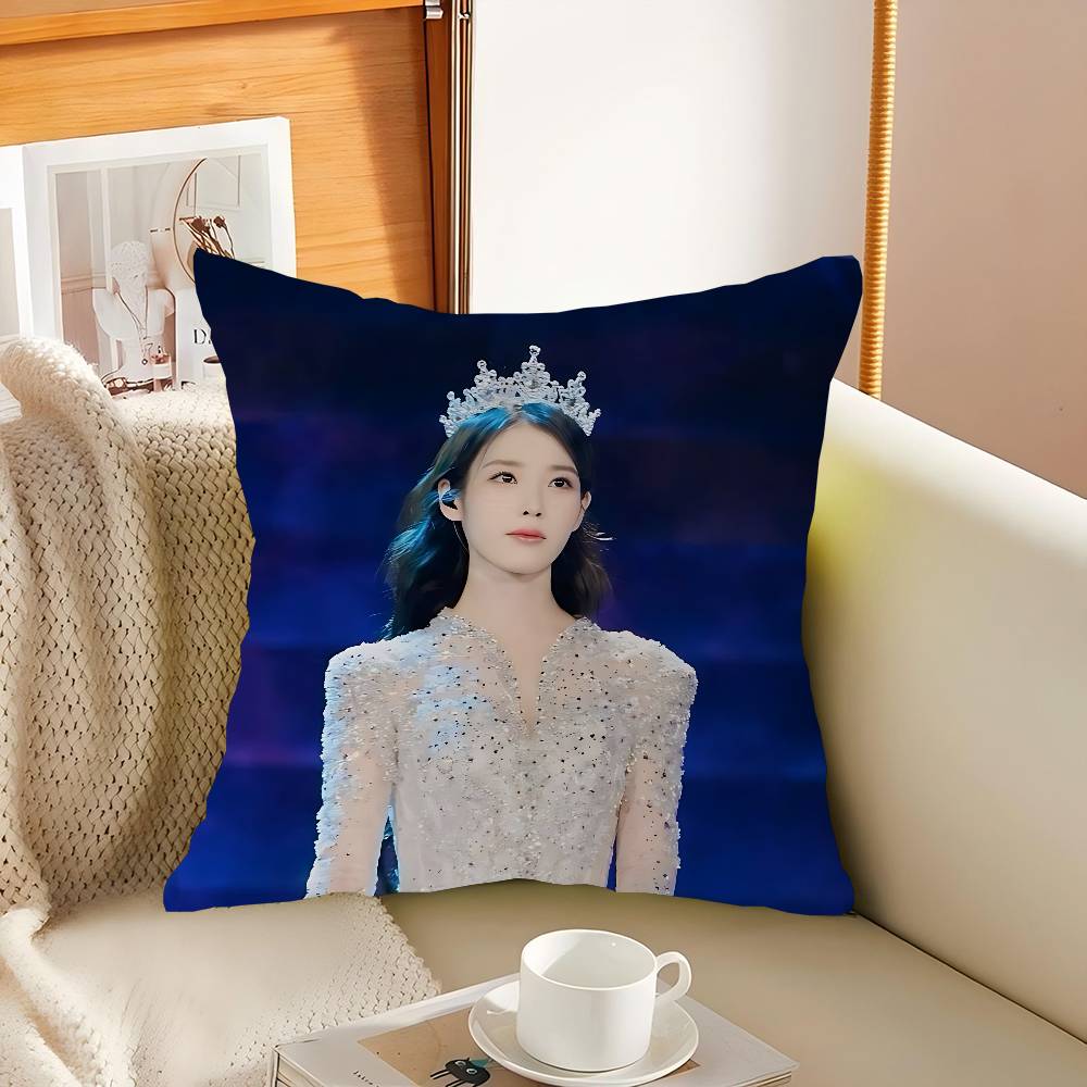 Singer I-IU Photo Pillow Case Throw Pillow Chair Seat Cushion Nap Pillows Home Chair Cushion Seat Soft Pad Pillow Sofa Cushion