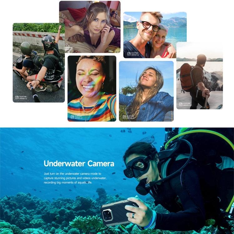 Ulefone Armor 22, Telefono Robusto IP68/IP69K, 6,58 pollici Android 15 MediaTek Helio G96 Octa Core, Rete: 4G, NFC, OTG