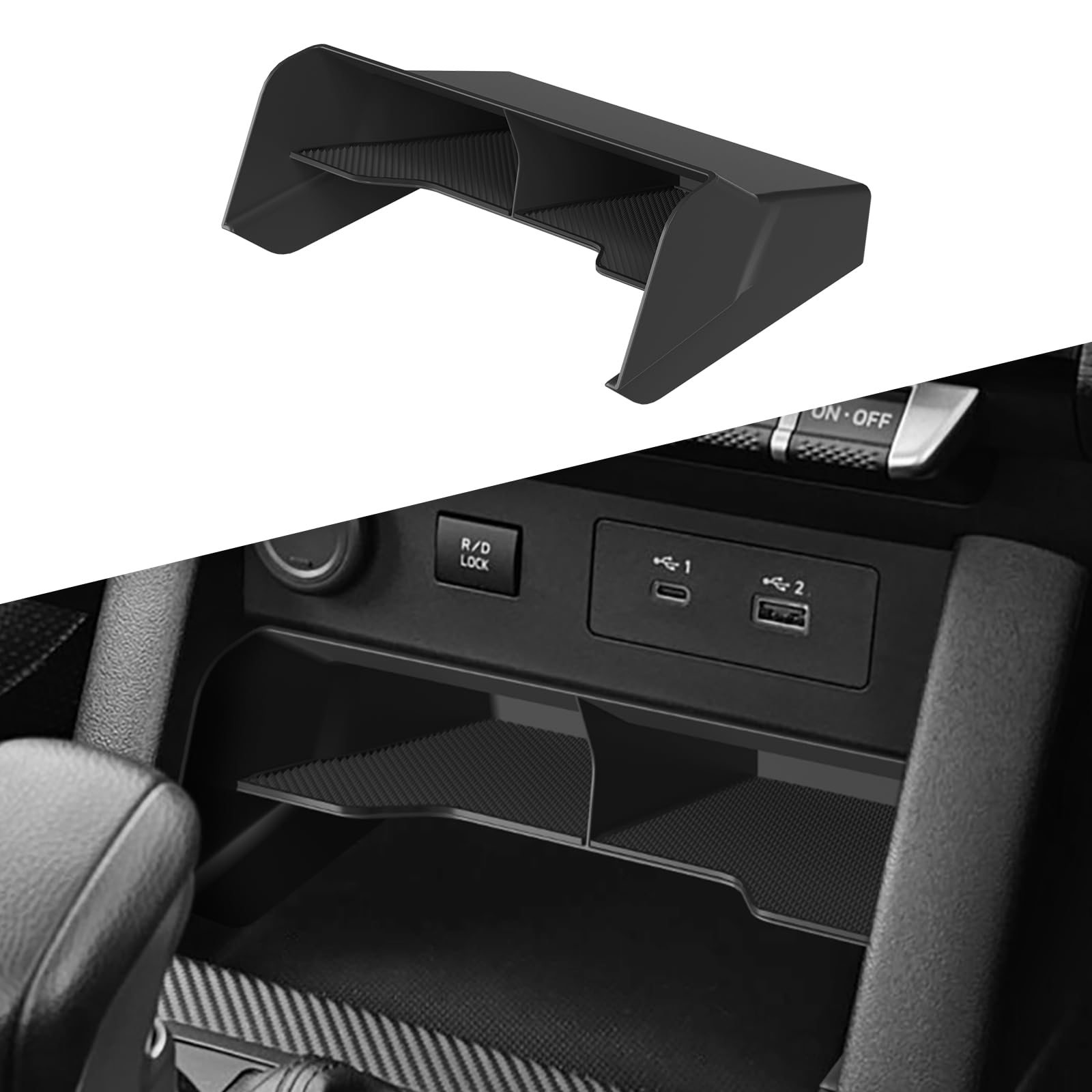 

ZUNDUO Консоль Центральная консоль Хранение Лоток для хранения для Mitsubishi Triton LC2T L200 Triton GLS Поддерживает аксессуары в порядке и Сделан из АБС Моющийся и чёрный