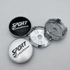 4pcs 60MM Sport Logo Emblem Car Wheel Center Caps Car Accessories for Wheel Hub Centre Cover Auto Rim Hubcaps Black/Silver Cap