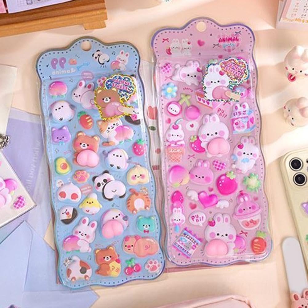 3D Butt 3D Reward and Panda DIY Decorative Stickers for Perfect for Decorating Cell and Stress Relief Toy 2-Piece Stickers, Cute, Sticky, Stickers,