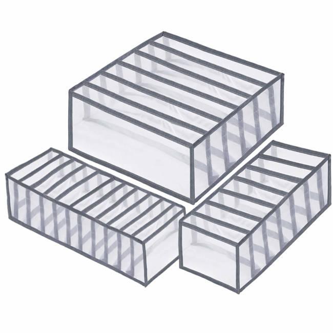 Underwear Organizer Supretto, Grey, Set of 3 pcs.(Art. 6002)