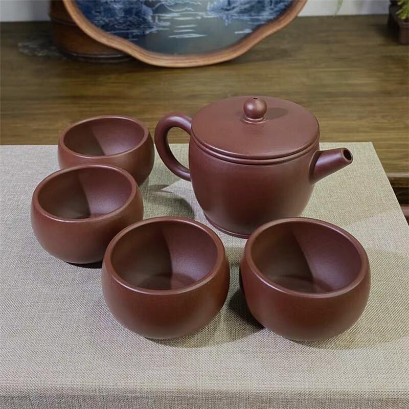 Sada čaje Handamde Yixing z fialové hlíny, kompletní sada, japonská sada pro čajové obřady, domácí konvice a sada čajových šálků, dárková krabička