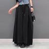Women's Autumn Wide-Leg Distressed Denim Jeans - Casual, Fashionable, Street-Style Pleated Design