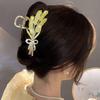 Golden Wheat Ear Metal Hair Clip - Elegant Bun Hairstyle Accessory and Gift