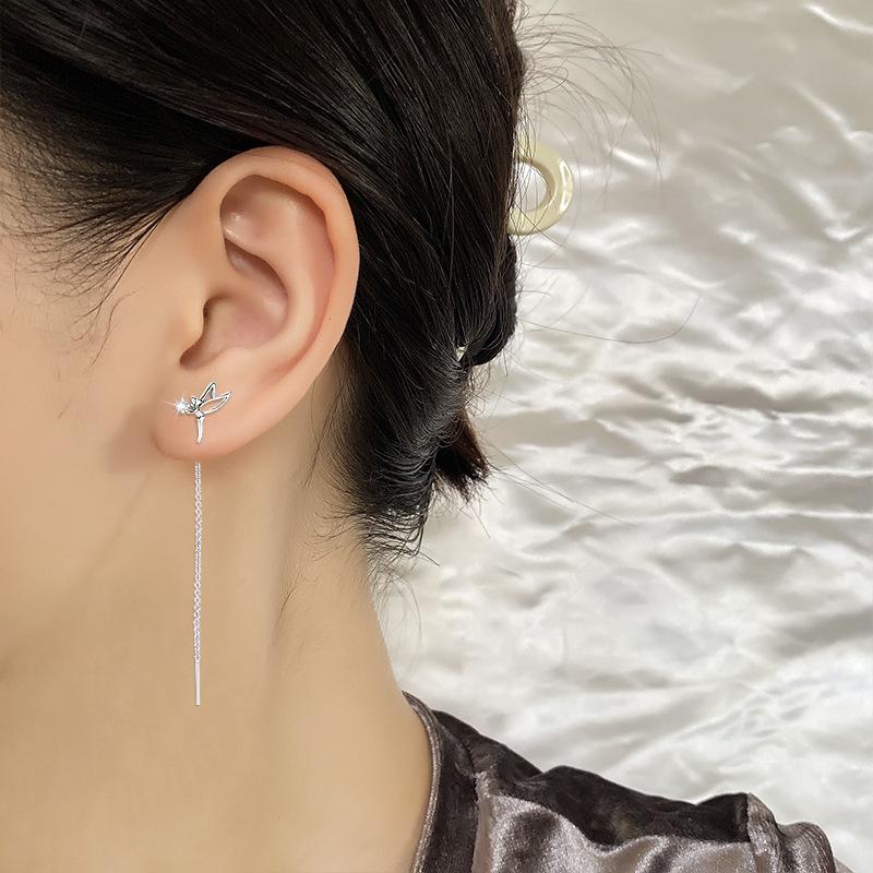 Quasten Feen Elfenflügel Ohrringe Süßes Temperament Ausgehöhlt Einfach Kreativ Persönlichkeit Kleiner Engel Ohrringe Ohrringe