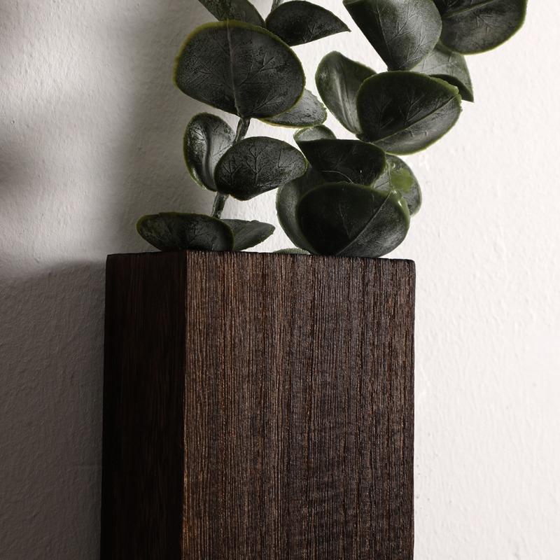 Étagère Vase Mural en Bois pour Fleurs Séchées Décor Suspendu Minimaliste Porte-Plantes Chambre Fournitures Ménagères Décoration Intérieure