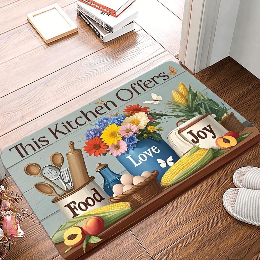 Kitchen Welcome Doormat Machine Washable Carpet for Living Room Bedroom Kitchen and Laundry Rug Floor Mat