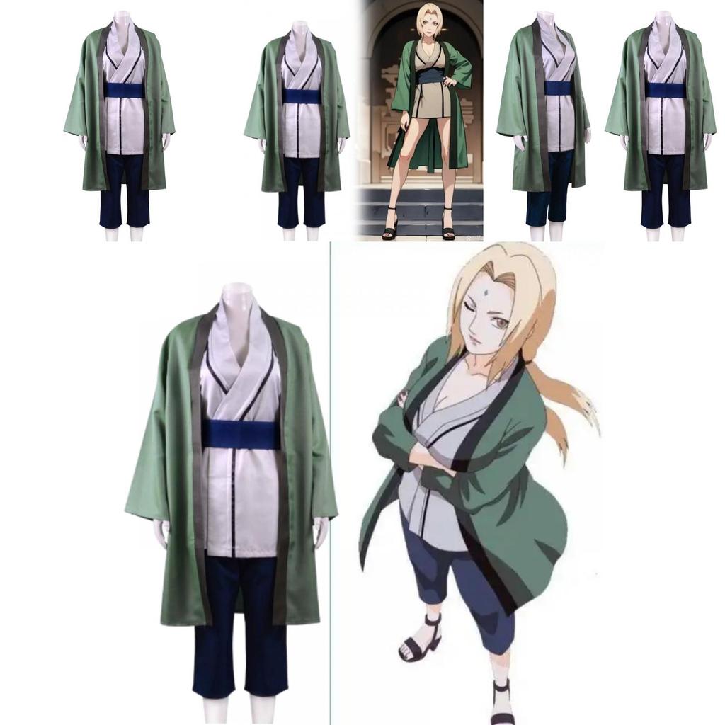 Naruto Tsunade Cosplay Suit Made Of Polyester For Cosplay Gatherings And Halloween