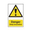 Scan Danger Deep Excavation - Pvc Sign 400 X 600mm