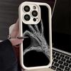 Phone Case for iPhone 17 Air 16E 15 16 Pro Max Funny X-Ray Hand Bones Cover 14 Plus 13 12 Mini Soft Shell Silicone Fundas