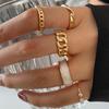 10-Piece Star and Moon, Heart, and Leaf Knuckle Ring Set - Creative Retro Women's Rings