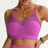 Women's 5 PCS Mesh Patchwork Sports Bra Strappy Cross Back Yoga Bralette
