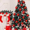 4CM Christmas Satin Ball Christmas Silk Ball Ornament Christmas Tree Hanging Decorations for Home Party Decor New Year Gifts