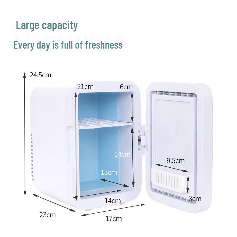 Mini-réfrigérateur 4L à double usage pour voiture et maison - Idéal pour le maquillage, les masques et les cosmétiques