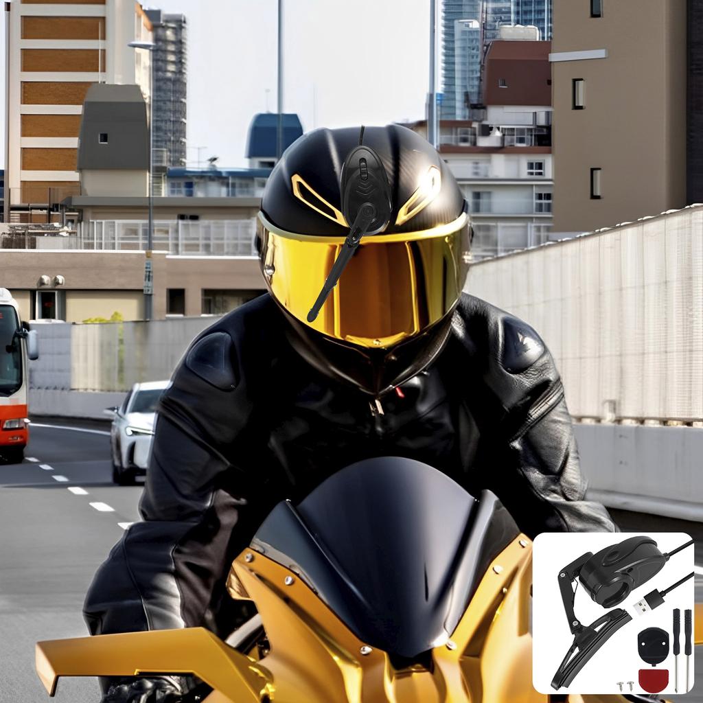 ABS Mini Helmet Wiper Semi Automatic High Toughness Motorcycle Helmet Wiper USB Powered Electric Helmet Wiper Motor Accessories