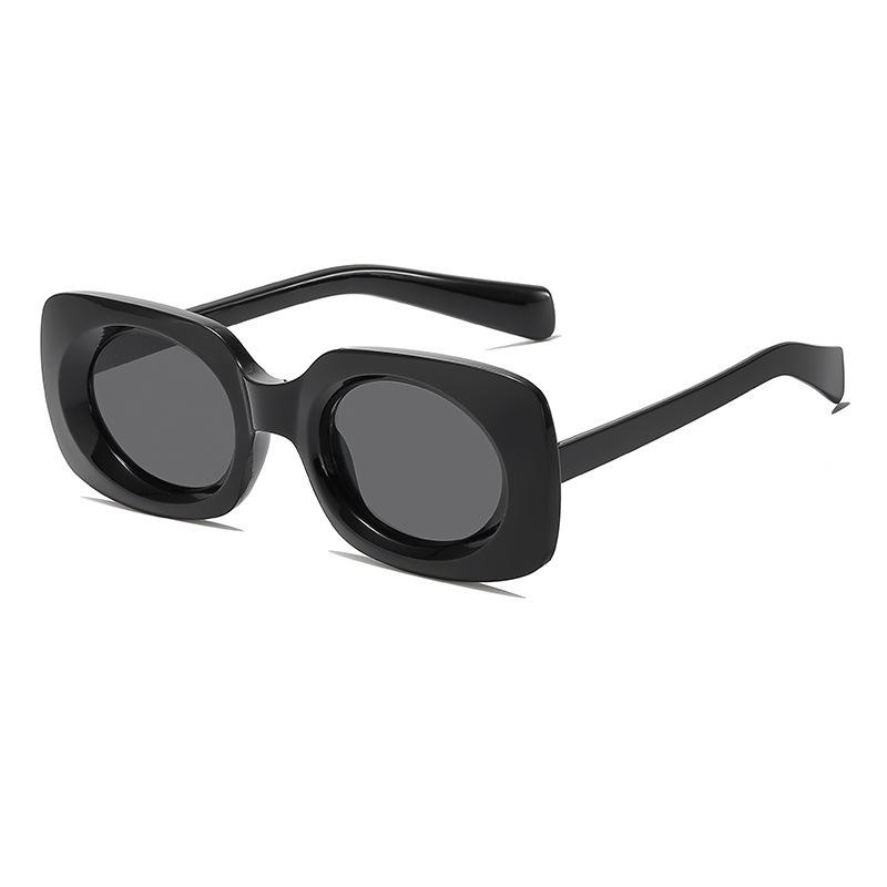 

Square Sunglasses Street Shot Fashion Women S Sunglasses High-End Macarons Thick Frame Oval Glasses Men