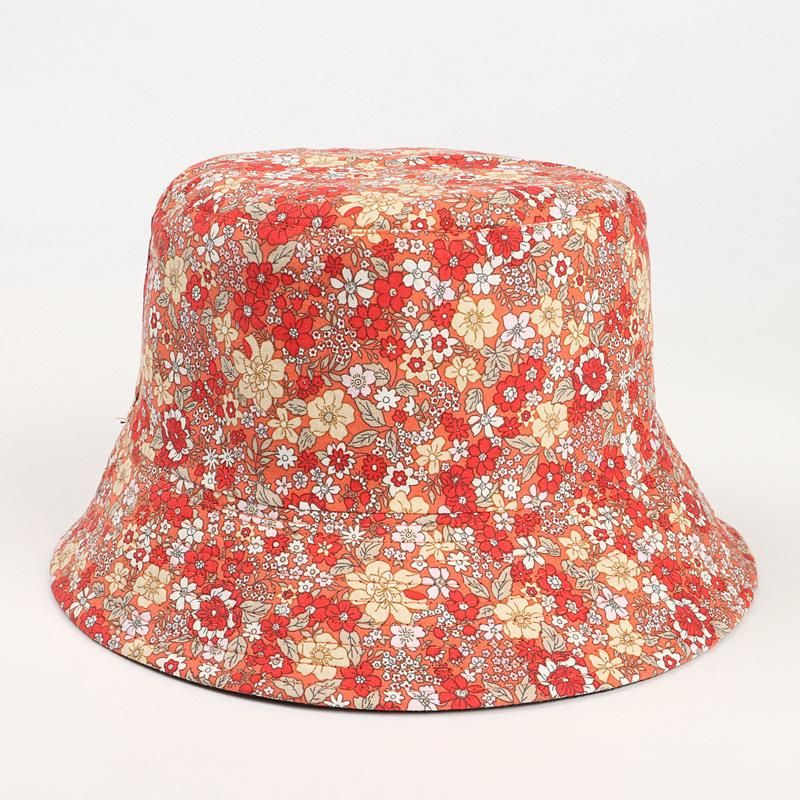 Fisherman's Hat, Female Chrysanthemum, Double-sided Printed Flower Pot Hat, Outdoor Flower Sun Protection and Sunshade Hat