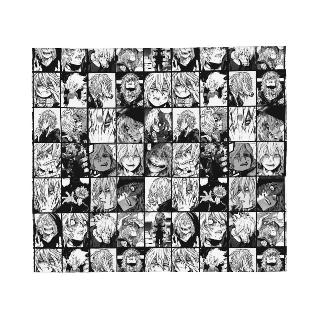 My Hero Academia Blankets Flannel All Season Collage Midori And Friends Portable Warm Throw Blanket for Sofa Travel Bedspreads