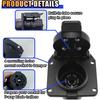 JOYCOURT Replacement 7-Way RV Blade Socket USCAR To 7 Pin Trailer Connector | Trailer Plug for Ford Chevy Dodge Silverado, 7-Way Vehicle-Side