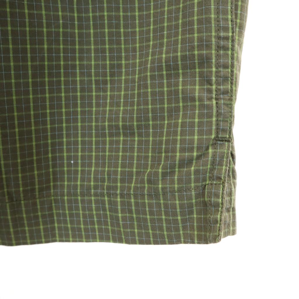 Gap Check Short Sleeve Shirt M Khaki Men's Used