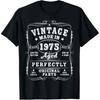 Vintage 50 Birthday Decorations 50yr 1975 50th T Shirts Men Cotton Humor Streetwear Tee Shirt Short Sleeve Unisex Loose Clothing