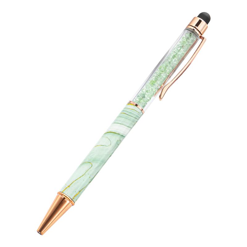 

Шариковые ручки, средний кончик 1 мм, чернильная рабочая ручка с зажимом, мраморные узоры, металл, удобное письмо светло-зеленый