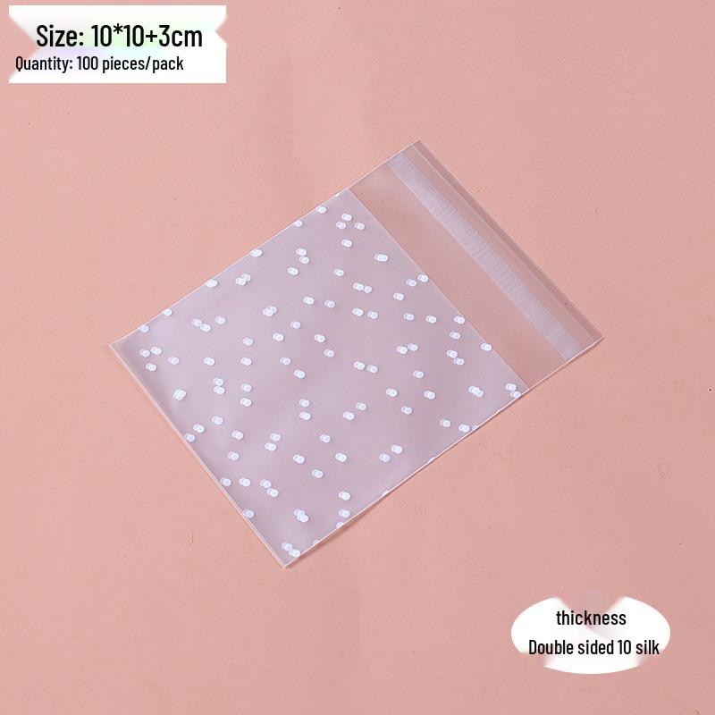 Frosted Polka Dot Snowflake Cookie Packaging Bag for Biscuits and Nougats