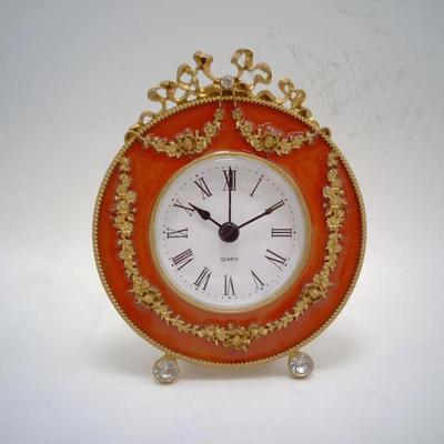 European Retro Light Luxury Desktop Hour Clock Table Clock Ornaments Household Clock Bedroom Living Room Table Setting