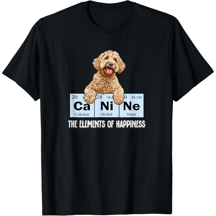 Funny Canine Elements of Happiness Goldendoodle Doodle Lover T-Shirt XXXXXL разноцветный