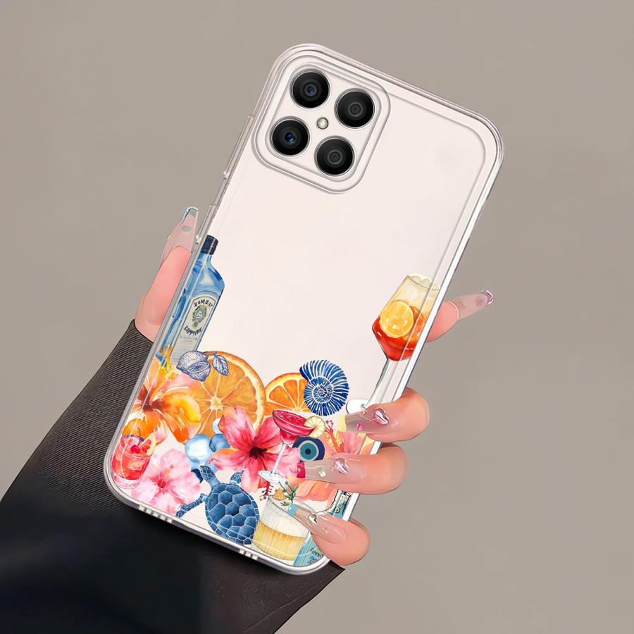 

Case for Honor 90 Lite X8b X8a X9a X7b X8 X9b Soft Phone Cover Fruit Flowers Honor X9b