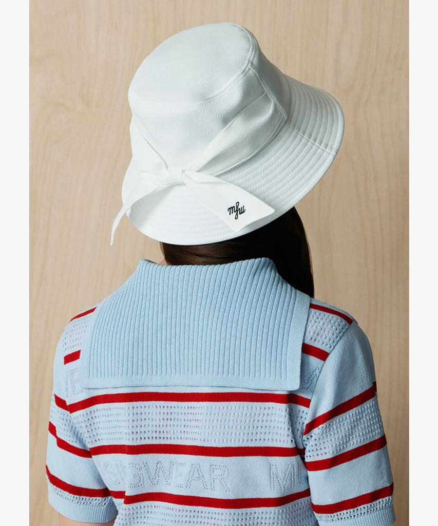Meonsingweeo Women'S Essential Ribbon Bucket Hat White Mr122Lcp11
