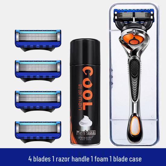 High-Quality Five-Layer Blade Men's Manual Razor - Universal Fit Gillette Head