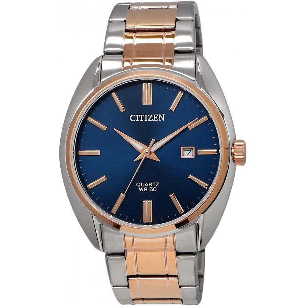 Citizen Citizen Quartz Men S Watch Bi5104 57l Blue Dial Silver X Pink Gold overSeaS Model [parallel Imported Product] Blue Bi5104 57l