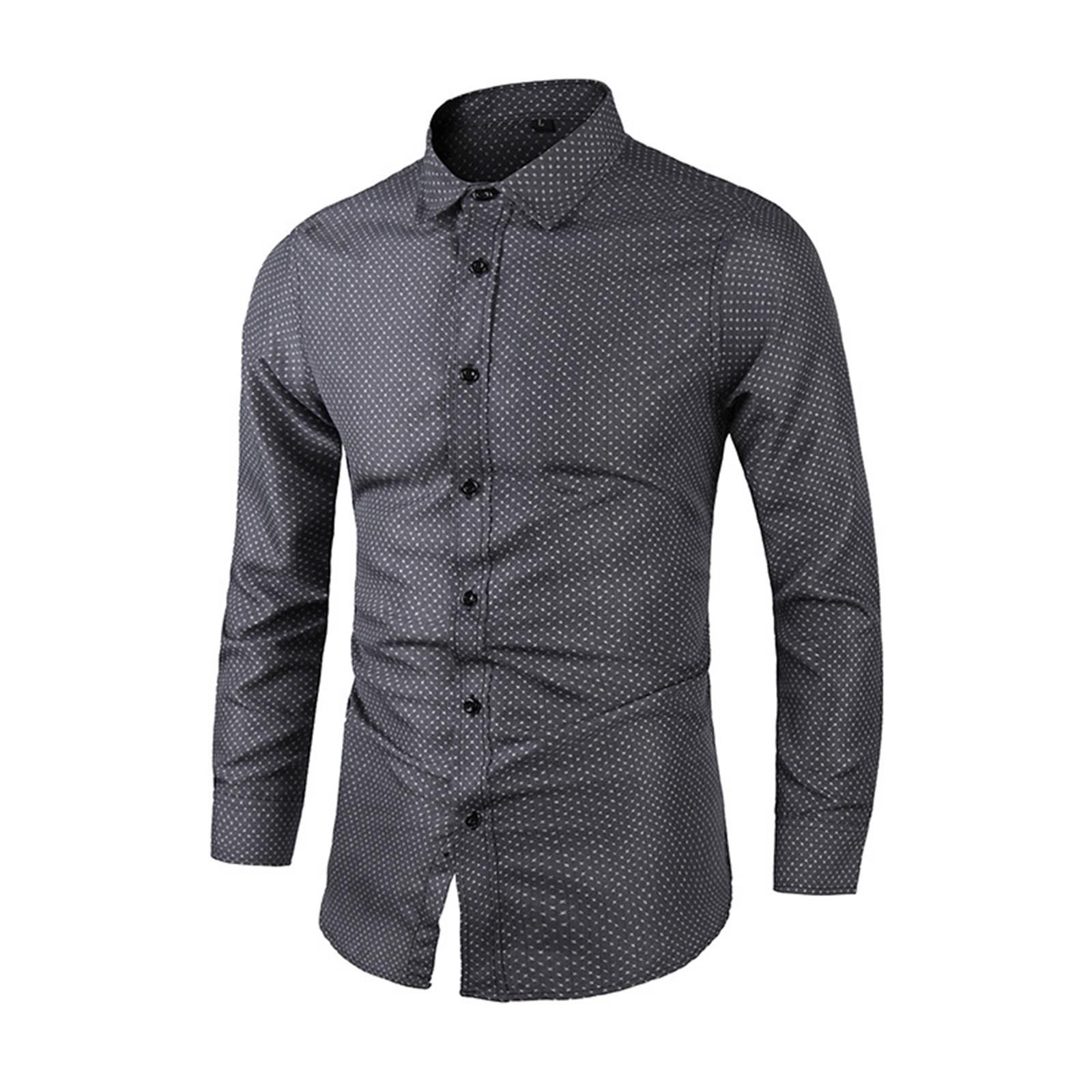 

Рубашка большого размера с длинным рукавом и лацканами, деловая клетчатая рубашка, разноцветная рубашка L