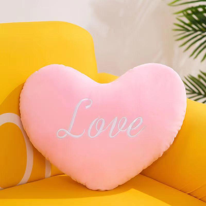Cute Heart-shaped Plush Pillow For Girls Decorative And Soft Gift For Qixi Festival