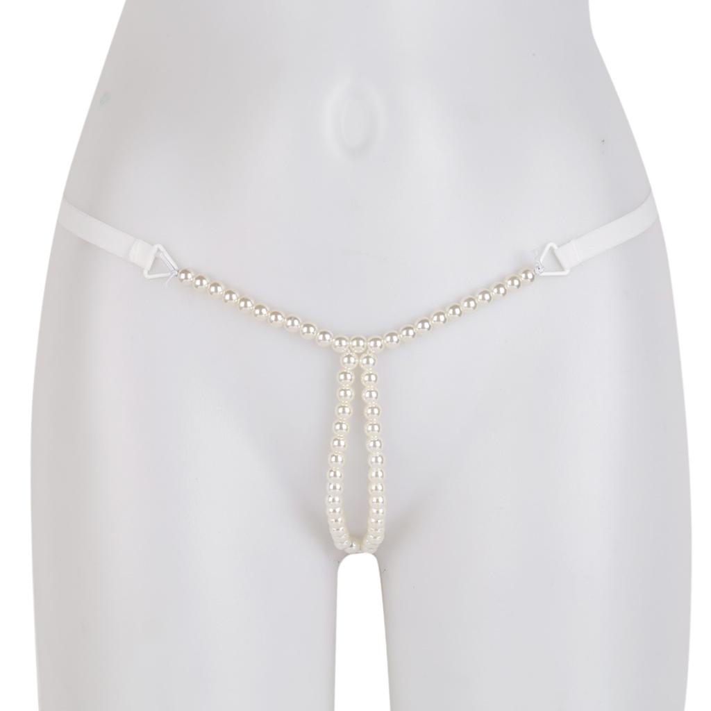 Dámské perly masážní bikiny tanga tanga spodní prádlo spodní prádlo jockstrap
