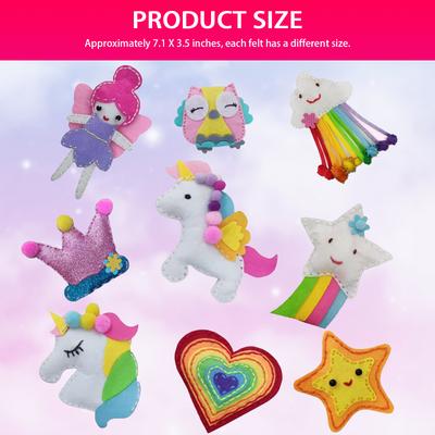 9/5Pcs DIY Sewing Kit Creative Kids Sewing Kits Crafts Set Educational DIY Felt Crafts Beginner Sewing Kit Felt DIY Toy Sets