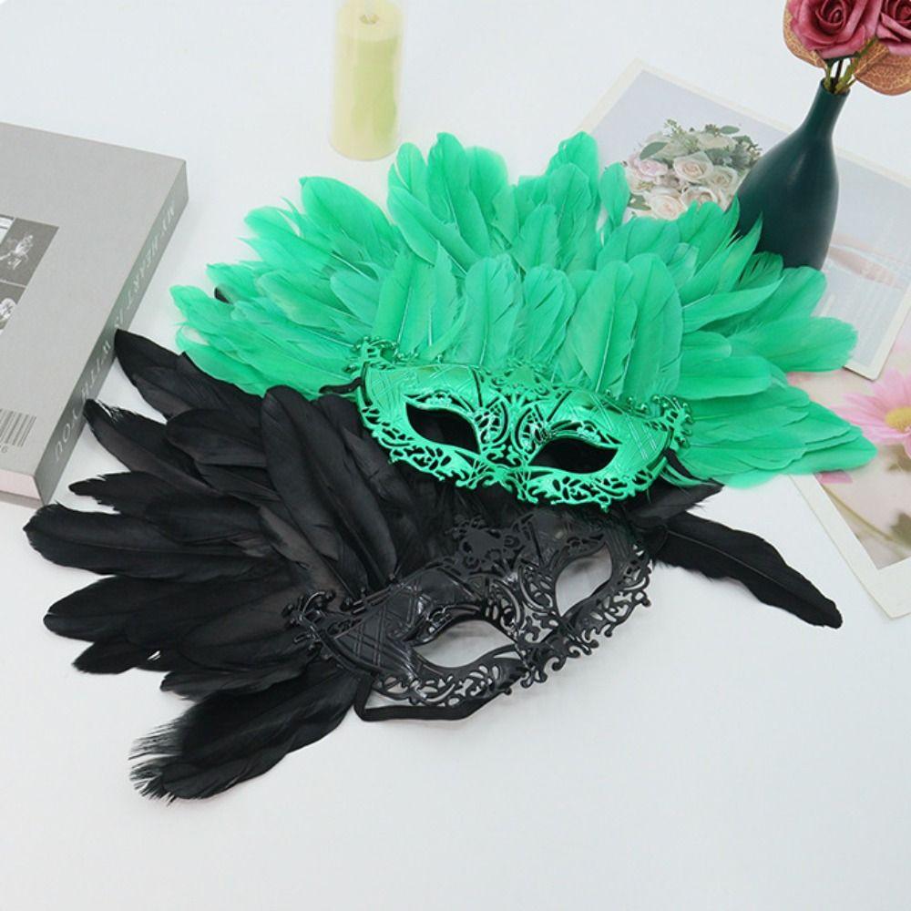 Headwear Novelty Feather Masquerade Mask Personality Fashion Carnival Headpiece Lightweight Funny Cosplay Mask Festival