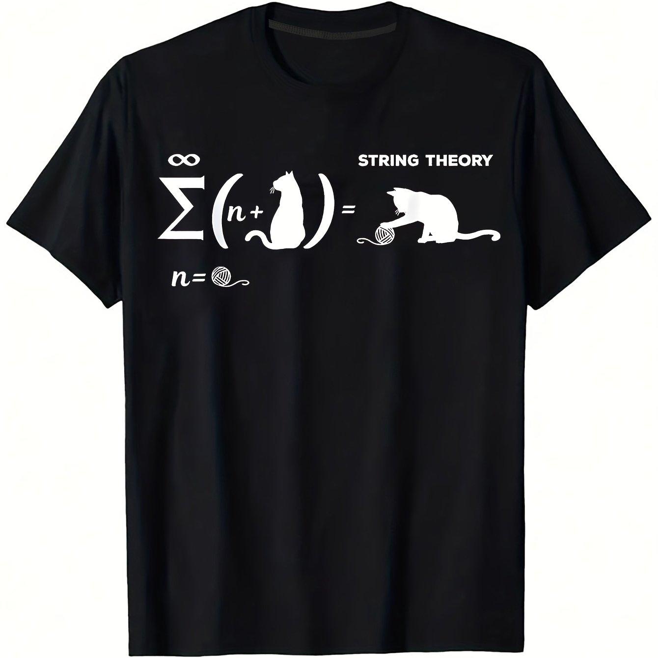 

String Cat Ball Graphic Print Summer Autumn Winter Men s and Women s Short Sleeved T-shirt Casual Loose Outdoor Street 4XL