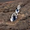 London Blue Topaz Pendant, 925 Solid Sterling Silver Gemstone Jewelry, Handmade Pendant, Gift For Thanksgiving