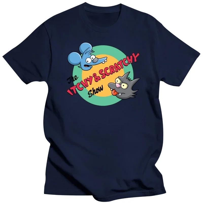 2027 Cool Cool Summer Tops Itchy and Scratchy Porch Pals T Shirt Unisexs StyleTops Hattori Classic Harajuku Unisexs Oversized Graphic