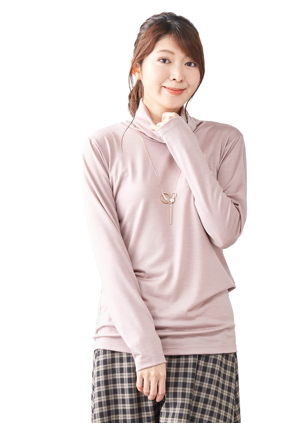 

749 Мериносовая шерсть водолазка с высоким воротом Сделано в Японии крой и шитье с длинным рукавом внутренний базовый слой нижнее белье альпинизм однотонный тусклый [SPAN] футболка