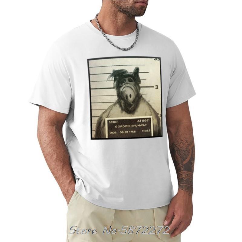 Alf Mugshot Funny Tshirt Cotton T Shirt Unisex Tshirt Oversized Fitness Tees Print Tops Mens Clothing Graphic Streetwear S