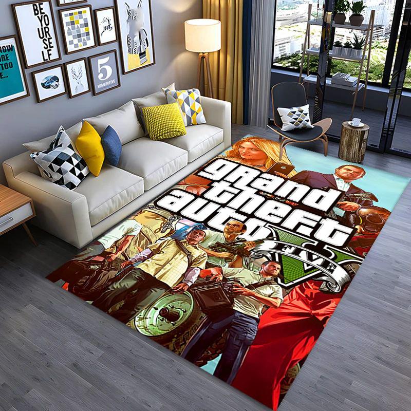 Grand Theft Auto V: Приключения ковровые напольные коврики Декор для дома Украшение для общежития Подушка для офисного кресла Искусство